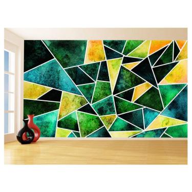 Imagem de Papel De Parede Geométrico Triângulos Abstrato 3,5M Gmt59