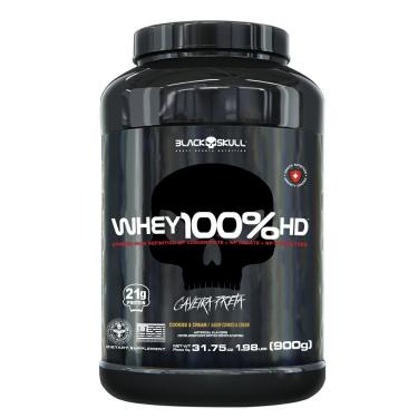 Imagem de Whey 100% HD Black Skull Sabor Cookies e Cream 900g