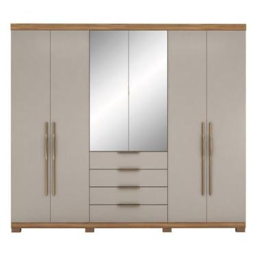 Imagem de Guarda-Roupa Casal Demóbile Giardino 6 Portas - DEMOBILE, AMENDOLA/NUD
