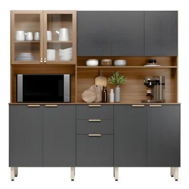 Imagem de Armário de Cozinha Compacta Demóbile Amora 10 Portas e 2 Gavetas - DEM