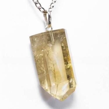 Imagem de Colar Pontinha Citrino Natural 26mm com Montagem em Prata 950 - Crista