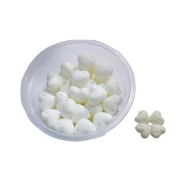 Imagem de Sabonete Artesanal Mini Coração para Lembrancinha, 60 Unidades, Formato Coração, 2 x 1,7 x 1 cm, Personalizável com Cor e Essência (Branco, Lavanda Inglesa)