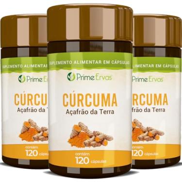 Imagem de Kit 3x Curcumina Açafrão Da Terra 120 Cápsulas De 500mg
