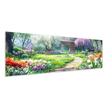 Imagem de Diymood Kits de pintura de arte de diamante 5D grande DIY para adultos, pintura com arte de diamante, flor, broca completa, tela redonda, bordado, mosaico, iniciante, decoração de parede, presente 30