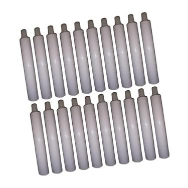 Imagem de Colaxi Tubos de tinta de alumínio vazios, armazenamento de pasta de dente, frascos compactos portáteis para embalagem de amostras, potes para armazenamento, 20 Unidades de 20ml