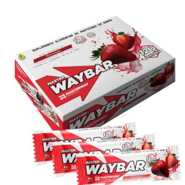 Imagem de Barra de Proteína - Display c/ 12 Un. - Masterway Suplementos - Morango