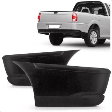 Imagem de Par Polaina Traseira Saveiro G3 2003 2004 2005 Preta - DPF