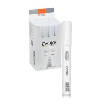 Imagem de Giz Líquido Evoke Branco 4g Ponta Versátil 6mm Brw P/ Vidro, Branco