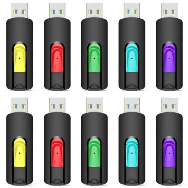 Imagem de Unidade Flash Drive Aiibe 64GB USB 2.0 Memory Stick, pacote com 10