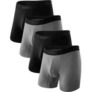 Imagem de Cuecas boxer masculinas BAMBOO COOL Regular Leg, pacote com 4