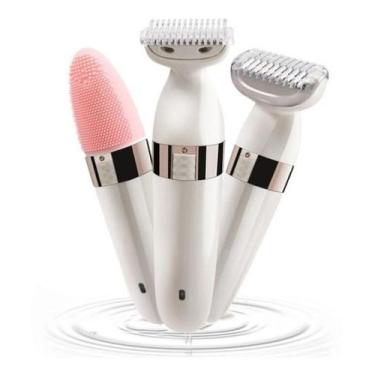 Imagem de Aparador de pelos femininos Kemei 3204 3 em 1 Recarregável