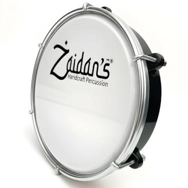Imagem de Zaidan’s Tamborim 6” Pele Leitosa – ABS leve (290g), Pele Nylon, Altura 4,5 cm, Acompanha Chave de Afinação – Cores: Azul, Verde, Amarelo, Preto e Vermelho – Para Samba, Carnaval e Fanfarras (Preto)