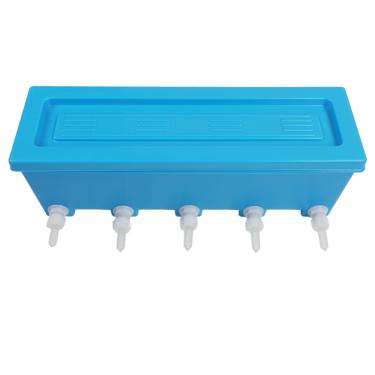 Imagem de Alimentador de animais pequenos com espaçamento de mamilo de 8 cm e bicos de silicone para bovinos, ovelhas, equipamento de alimentação eficiente