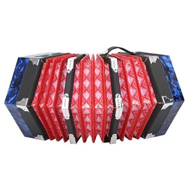 Imagem de Mingzhe Concertina Profissional Acordeão Instrumento Musical Portátil High-end Crianças Adultas (Azul Real)