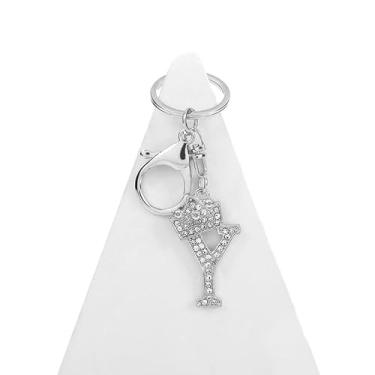 Imagem de YUANHUYUOU chaveiros para mulheres, chaveiro com letra A-Z, chaveiro de presente de melhor amigo para mulheres, S, 1