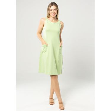 Imagem de Vestido Pau a Pique Regata Básico Verde