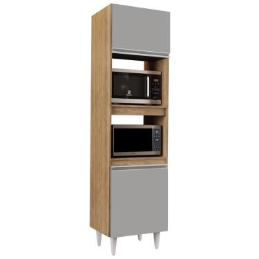 Imagem de Paneleiro Torre Quente 2 Portas Colorado Castanho-cinza - Lumil Móveis