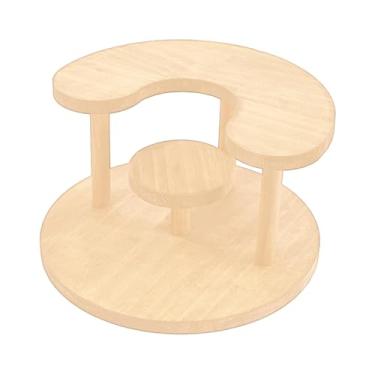 Imagem de FytStycale Suporte de madeira para, organizador, expositor de objetos colecionáveis, suporte multiuso para sobremesas, torre para cupcakes e festas de chá, Madeira