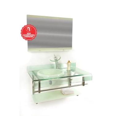 Imagem de Gabinete de Vidro 90cm para Banheiro Cuba Chapéu - Inglaterra  - EKASA