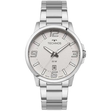 Imagem de Relógio Technos Masculino Racer Basico Prata - 2315lba-1b