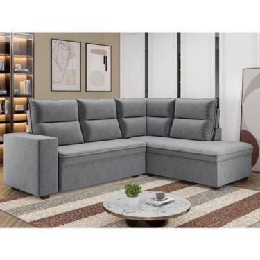 Imagem de Sofá de Canto 5 Lugares 220cm x 180cm Arruba - Arte Cúbica Estofados