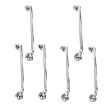 Imagem de Alça De Apoio Barra 60cm Inox Kit 6 Unidades Segurança Acessibilidade Suporte Parede Corrimao