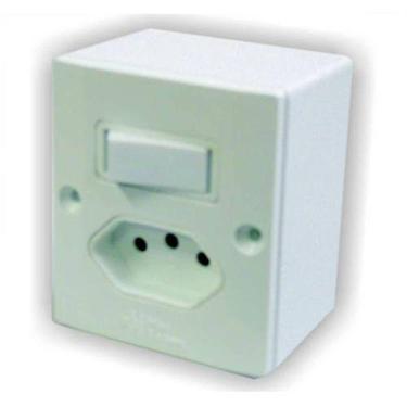 Imagem de Interruptor Simples + Tomada 10a Sistema X - Mectronic - Conjunto 8984