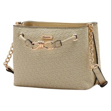 Imagem de Bolsa Feminina Elegante Fecho Ecler Detalhe Corrente Chenson