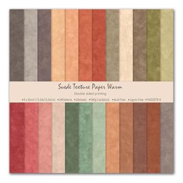 Imagem de XMBHHRM Papel de scrapbook com texturas florais vintage de 15 cm, decopodge decorativo, sem ácido, para fazer cartões, scrapbook, colagem, 24 folhas (C)