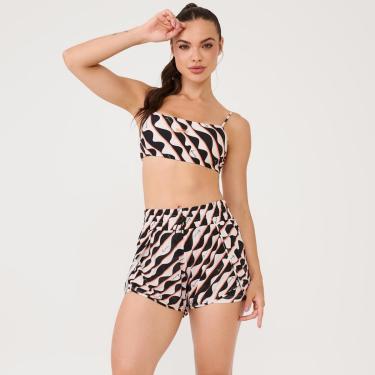 Imagem de Short Transpassado Estampa Poliamida Soft Donna Carioca-Feminino