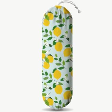 Imagem de Suporte de sacos de plástico de limão, organizador de armazenamento de sacolas de compras, dispensador reutilizável para cozinha, despensa, presentes de decoração de cozinha de casa de fazenda, saco