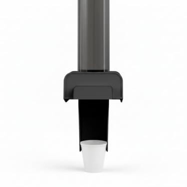 Imagem de Dispenser Poupador de Copos Multicopo Nobre – Para Copos 150 a 200 ml – Design Moderno, Tubo Transparente e Base Resistente – Ideal para Escritórios, Clínicas e Comércios – Preto