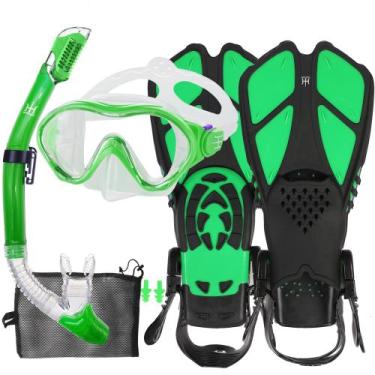 Imagem de Conjunto de snorkeling HH HHAO SPORT Kids Mask Fins Snorkel para crian