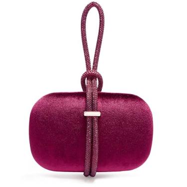 Imagem de CARIEDO Bolsa feminina de tecido com manchas de embreagem para noite de casamento, formatura, festa noturna, 8700-vinho