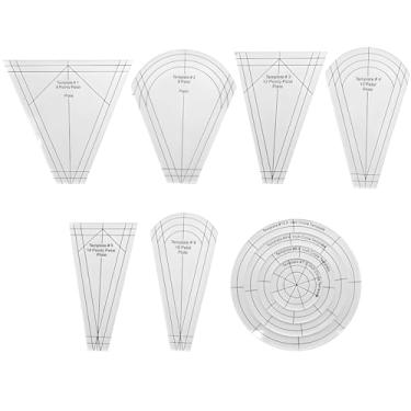 Imagem de Réguas de acrílico para acolchoar, conjunto de 10 moldes de patchwork para projetos de bricolage, ferramentas de corte de precisão com formas quadradas versáteis