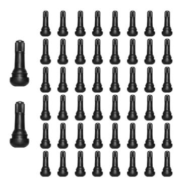 Imagem de ZNDAW 50 PCS TR413 Haste de válvula de pneu, hastes de válvula de borracha sem câmara para furo de aro de 0,453 polegadas, substituição de ferramenta de pressão de pneu automática de encaixe para