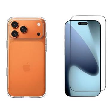 Imagem de Kit Capinha + Pélicula Premium - Case Anti Schok Slim Para iPhone 16 Pro Max Capa trânsparente Anti Impacto Linha Luxo - (Toda Linha Apple Iphone 11/12/13/14/15/16 Pro/Pro Max)