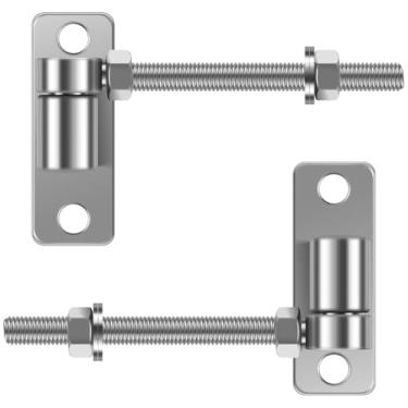 Imagem de 2 peças dobradiças de portão dobradiça de cerca de aço inoxidável 304 resistente J parafuso dobradiça multiuso J parafuso poste fácil instalação para portas de fazenda parede e painel jardim agrícola