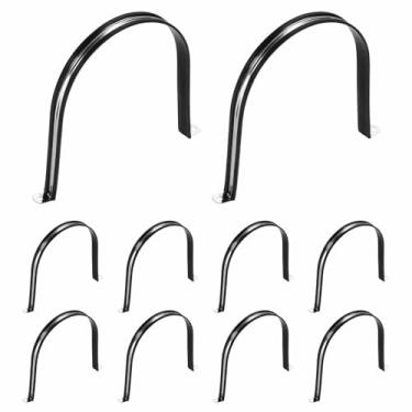 Imagem de HARFINGTON Braçadeira de alça de tubo em U M200 10 peças, clipe forrado de aço inoxidável 304 de 185 mm, braçadeira isolada acolchoada de plástico para uso doméstico marítimo industrial automotivo