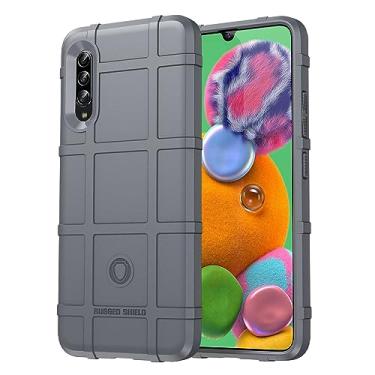 Imagem de IDEWEI Capa para Samsung Galaxy A90 5G, fibra de carbono refinada, anti-queda, anti-impressões digitais, proteção integral. A capa do telemóvel é compatível com Samsung Galaxy A90 5G