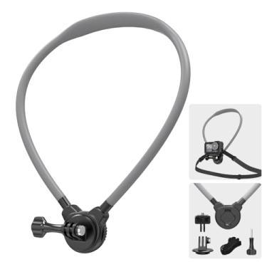 Imagem de Rugvis Suporte magnético de liberação rápida para vlogging de mãos livres, alça de peito ajustável e suporte de pescoço para DJI OSMO 360 Nano Action 6/5 Pro/4/3, GoPro Hero 13/12/11, Insta360 X5/X4 e
