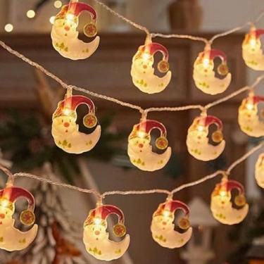 Imagem de Cordão de luzes de Natal, 150 cm, 10 luzes, luz quente, decorações e acessórios de árvore de Natal, para festa em casa e decoração de férias - A07