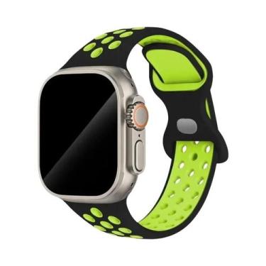 Imagem de Pulseira De Borracha Colorida Para Apple Watch Band 44mm 45mm 46mm 49m