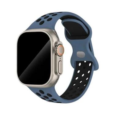 Imagem de Pulseira De Borracha Colorida Para Apple Watch Band 44mm 45mm 46mm 49m