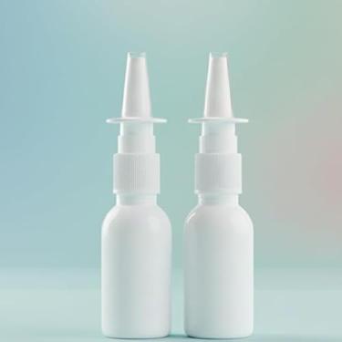Imagem de Válvula Spray Nasal Kit 2 Unids + Frasco PET Recarregável/soluções para Higiene nasal adulto/criança