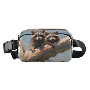 Imagem de CEBUGI Mini pochetes de caminhada para homens e mulheres, guaxinins modernos resistentes à água com cinto ajustável para treino, viagem, corrida