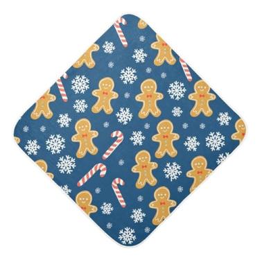 Imagem de Burbuja Toalha de banho masculina de gengibre para bebês - Toalha com capuz de musselina macia e absorvente para recém-nascidos, 89 x 89 cm