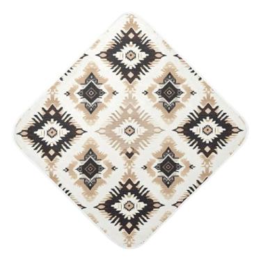 Imagem de STAYTOP Toalhas de bebê com capuz de musselina com estampa de tapeçaria nativa americana, toalha de banho super macia, toalhas de banho absorventes para banho de recém-nascido unissex 89 x 89 cm