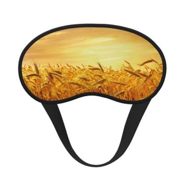 Imagem de Máscara de dormir blackout com estampa de campo de trigo, máscara de luz macia, para dormir, meditação, viagem, ioga