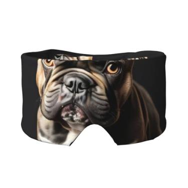 Imagem de Orelhas longas, buldogue francês, estampa de buldogue francês, máscara respirável ajustável, blecaute, venda, confortável